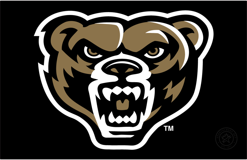Oakland Golden Grizzlies 2013-2021 Primary Dark Logo iron on transfers for T-shirts